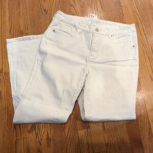 Diane Gilman Slim Boot White jeans Size 14